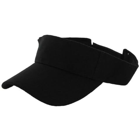 Nora Nico Unisex Cotton Stylish Adjustable Sun Visor, Sun Uv Protection Cap-Black