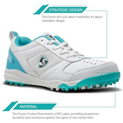 Sg Mens Shoes Fusion Teal/White No 10 Enhanced Comfort And Performance For The Perfect Game