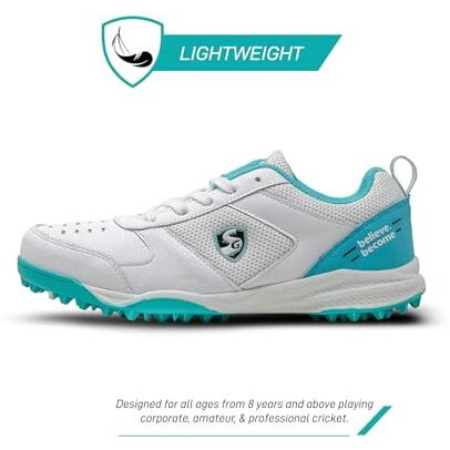 Sg Mens Shoes Fusion Teal/White No 10 Enhanced Comfort And Performance For The Perfect Game