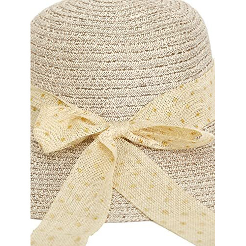 Fabseasons Straw Long Brim Beach And Sun Hat/Caps For Women & Girls Beige, Free Size