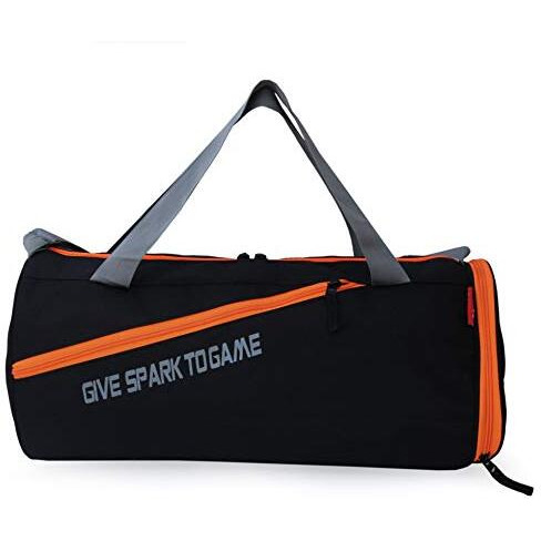 Sfane Gym Bags For Men With Separate Shoe Compartment Sports Gym Bag For Women Duffle Bags For Gym, Duffel Bags Sports Bag - Black & Orange