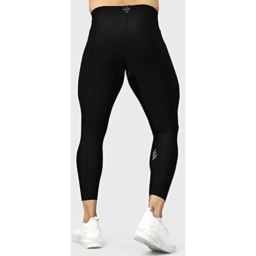 Fuaark Men's Nylon Skinny Fit Compression Pants Tights (Medium, Black)