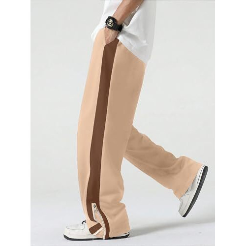 Jump Cuts||Loose Fit Track Pants For Men||Lycra Blend Baggy Pants||Mens Stylish Baggy Track Pant Beige