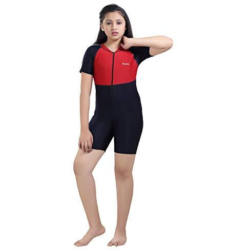 Rovars Unisex Swim & Skating Wear (Navy Blue Red - 11-12Yrs)