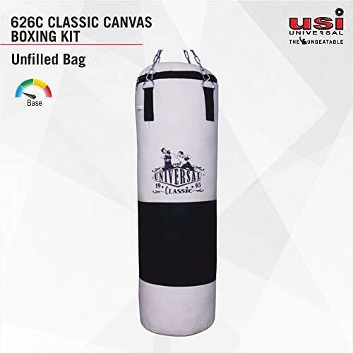 Usi Universal The Unbeatable Boxing Punching Bag, 626C Classic Tough Canvas Un-Filled Boxing Bag, 120Cm Punching Bag Without Chain For Kickboxing, Heavy 20Oz Canvas Material, Reinforced Hitting Area