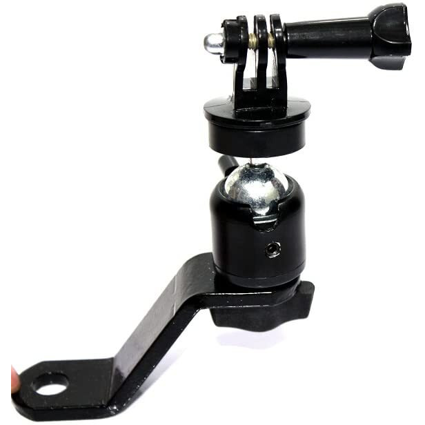 Shopee 360 Motorcycle Bike Bicycle Rearview Mirror Mount Metal Bracket Holder Compatible With Gopro Hero 10/9/8/7/6/5 Black Action And More