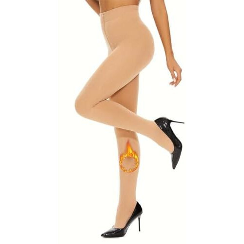 Hsr Soft Touch Thermal Tights For Women, Thermal Winter Tights, Ultimate Warm Fleece Leggings For Women, Free Size (Waist Size 24 Inch To 34 Inch)