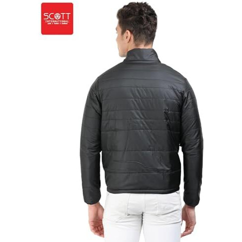 Scott International Winter Jacket For Men Bomber Jacket Mens Nylon Quilted Standard Length Puffer Jacket Full Sleeve Mens Jacket Monsoon Jackets For Men All Weather Jacket For Men