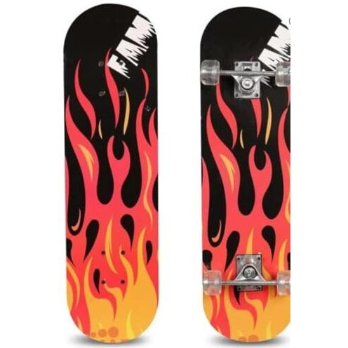 Gracious Mart Wood Stylish Sticker,Graphics,4 Weels,Large Complete Skaetbord, Professional,Skatebord For Beginner Kids,Girls,Boys,Teens,Adults,Suitable All Age Groups (Hot Wheels Multicolour)