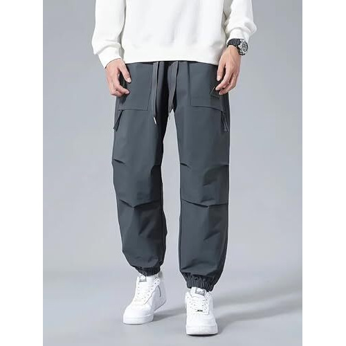 Lymio Track Pant For Men || Track Pants || Plain Track Pant (Tp-56-L) Grey