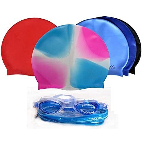 Royals Swimming Cap,Goggle,Ear Plug & Nose Plug Combo | Kids Swimming Kit | Kids Swim Caps,Goggles| Kids Swim Pool Accesories| Swimming Cap For Kids, Swimming Goggle For Kids |