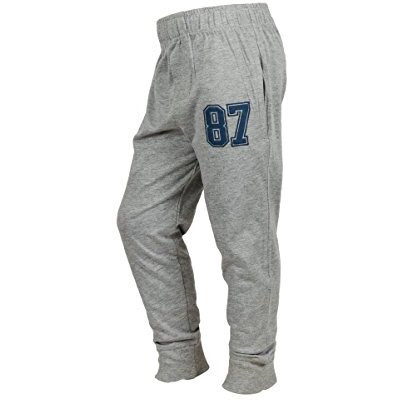 Abito Boys (5-15 Yrs) Track Pants Cotton Joggers Slim Fit Pack Of 2 Lowers(14-15 Years-Length 38,Navy Grey)