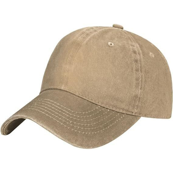 Alexvyan Khaki Cotton Men Sun Visor Baseball Cap Adjustable Sport Summer Cap For Golf Tennis Cricket Cycling Running Gym Cap- Sun Uv Protection.