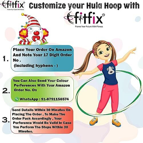 Fitfix Hula Hoop Exercise Ring For Fitness | Hula Hoop For Boys,Girls, Kids Non-Collapsible/Non-Detachable (Multi Color) (22 Inch / 55 Cm Diameter, Pack Of 2 Pcs)