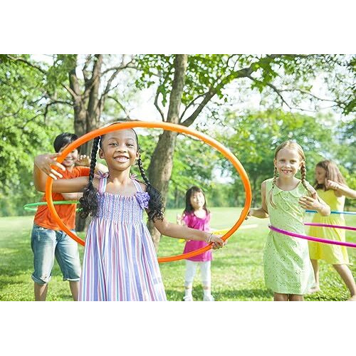 Fitfix Hula Hoop Exercise Ring For Fitness | Hula Hoop For Boys,Girls, Kids Non-Collapsible/Non-Detachable (Multi Color) (22 Inch / 55 Cm Diameter, Pack Of 2 Pcs)