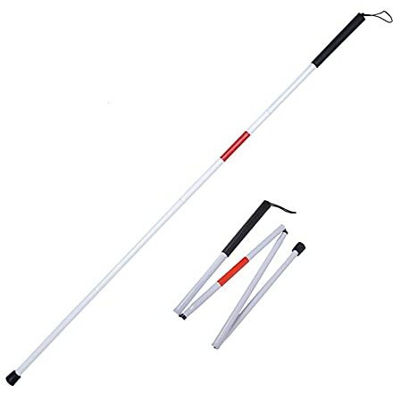 Iwalk Blind Cane - For All (White, Four Fold)