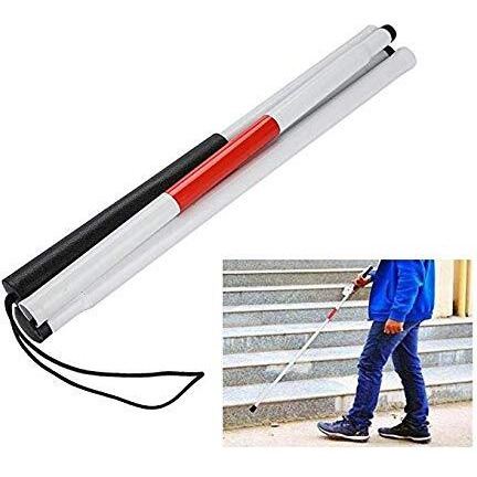 Iwalk Blind Cane - For All (White, Four Fold)