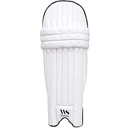Whitedot Teal Pu Leather Cricket Batting Pad For Men, Size (Mens/Large) Suitable Fot Left & Right, Pack Of (1Pair), White