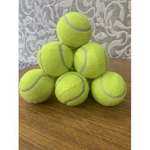M Art Cricket Tennis Ball Light Weight (Pack Of 10) - Rubber, Green