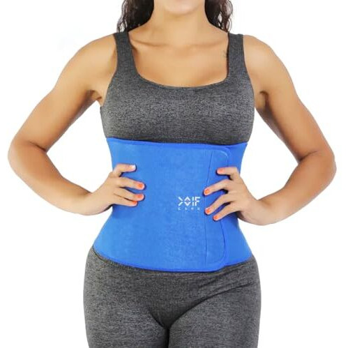 Coif Premium Sweat Waist Trimmer For Women And Men - Abdominal Belt After Delivery - Tummy Shaper - Body Shaper For Exercise & Workout, Stomach Fitness (Free Size)