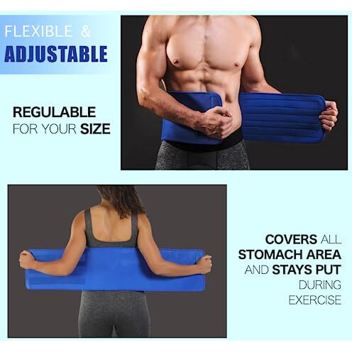Coif Premium Sweat Waist Trimmer For Women And Men - Abdominal Belt After Delivery - Tummy Shaper - Body Shaper For Exercise & Workout, Stomach Fitness (Free Size)