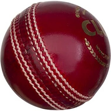 Sg Club Cricket Balls | Colour Red | Pack Size Pack Of 1 | Water-Resistant Leather Ball | Suitable For Practice Game | Tournament Game Cork