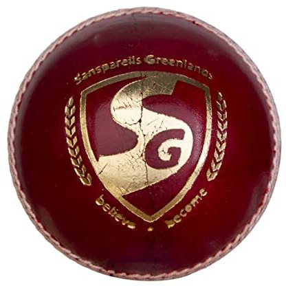 Sg Club Cricket Balls | Colour Red | Pack Size Pack Of 1 | Water-Resistant Leather Ball | Suitable For Practice Game | Tournament Game Cork