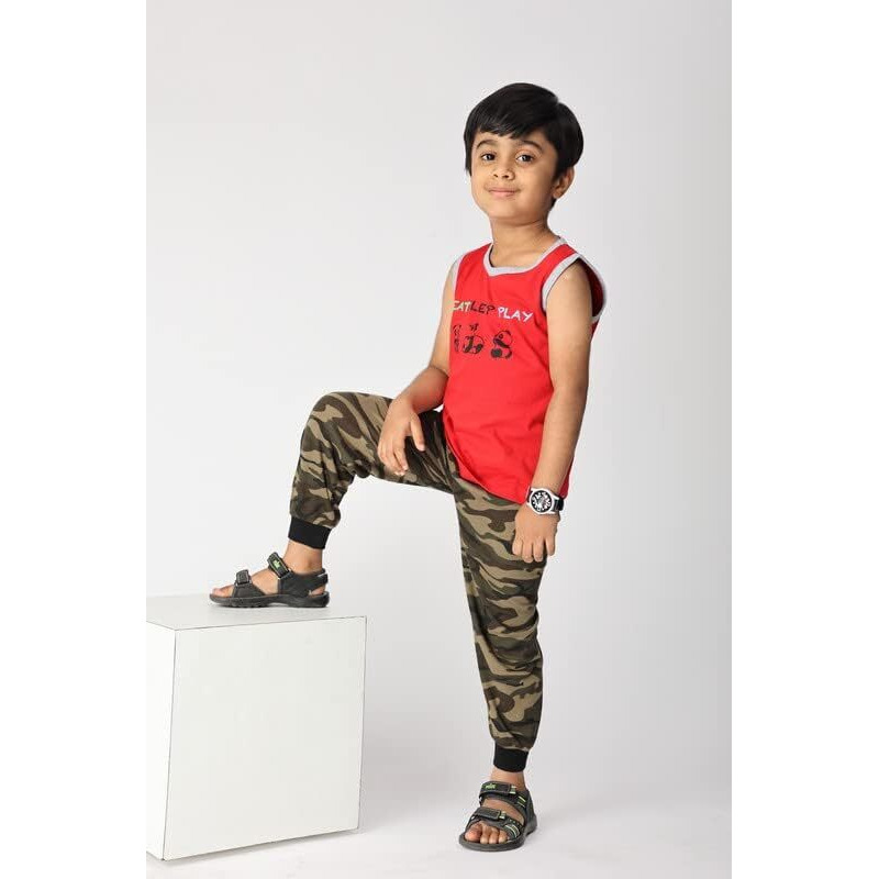 Totztouch Boys Jogger Pant & Pajamas|Kids Track Pants|Pyjama Pure Cotton Rib Cuff(Pack 5 / Age 6 To 12 Months|1 To 2Yrs|2 To 3Yrs|3 To 4Yrs|4 To 5Yrs|5 To 6Yrs|6 To 7|7 To 8Yrs),Multicolour,2-3 Years