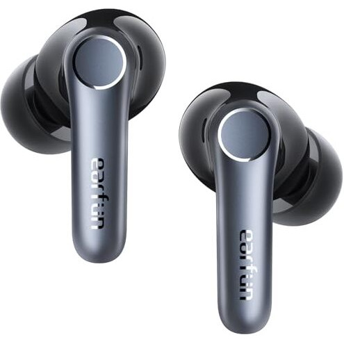 Earfun Air Pro 4 Hybrid Adaptive Noise Canceling Wireless In-Ear Earbuds Bluetooth,2024 Vgp Goal Award,Qualcomm Snapdragon Sound,Aptx Lossless,6 Mics Ai Cvc Call,Ldac Hi-Res Audio,52H Playtime,Bt5.4