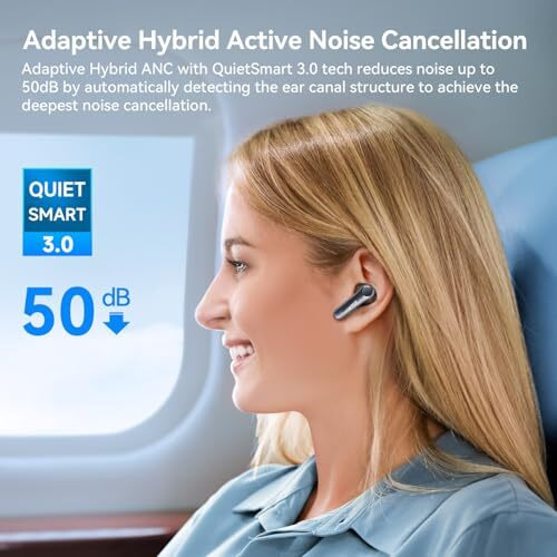 Earfun Air Pro 4 Hybrid Adaptive Noise Canceling Wireless In-Ear Earbuds Bluetooth,2024 Vgp Goal Award,Qualcomm Snapdragon Sound,Aptx Lossless,6 Mics Ai Cvc Call,Ldac Hi-Res Audio,52H Playtime,Bt5.4