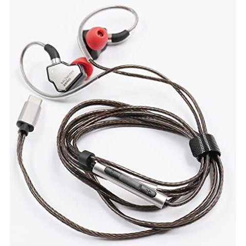 Concept Kart 7Hz Salnotes Zero Wired Iem Earphone, 10Mm Dynamic Driver|Metal Composite Diaphragm|Noise Isolation|In Ear Monitor With Detachable Ofc Cable (Black, Type C (Mic))