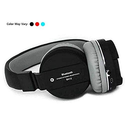 Kpdp Sh-12 Wireless Headphones Over Ear Headphone With Mic (Multicolour)