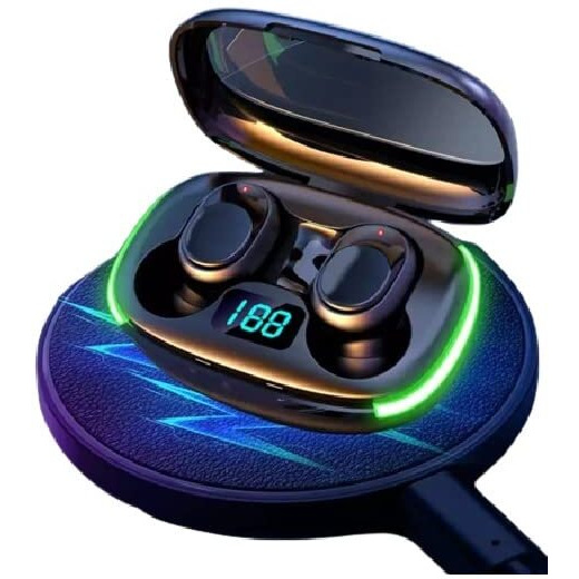 Modishombre Basic Y70 Extrabass Earbuds | Wireless Charging Case | 30 Hrs Battery Backup | 8D Sound Quality| Integrated Mic | Intelligent Battery Display Indicator With Cool Breathing Lamp