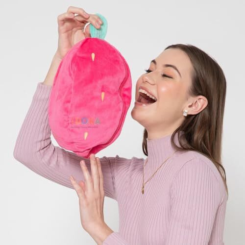 Adora Strawberry Bunny Reversible Plush Toy  Fluffy Rabbit Soft Toy For Girls & Kids  Cute Kawaii Bunny Plushie  Cursed Bunny Mood Plush  Perfect Bunny Gift For Kids & Plush Toy Collectors