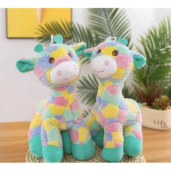 Y U Collection Cute Soft Multi Colour Giraffe Animal Soft Toy Best For Gifting 30Cm