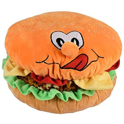 Ultra 12 Inch Hamburger Shaped Cushion Fully Stuffed Soft Plush Toy For Kids In Multi | Animal Toy Birthday | Anniversary | Christmas | Diwali | Home Decor