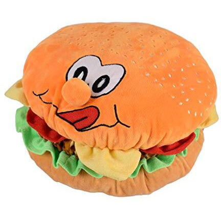 Ultra 12 Inch Hamburger Shaped Cushion Fully Stuffed Soft Plush Toy For Kids In Multi | Animal Toy Birthday | Anniversary | Christmas | Diwali | Home Decor