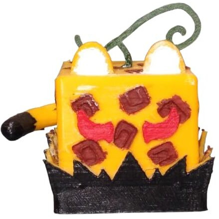 Cero Kids Leopard Blox Fruits Building Blocks - Perfect For Birthday And Gifts (Yellow Pla Plastic), Pack Of 1