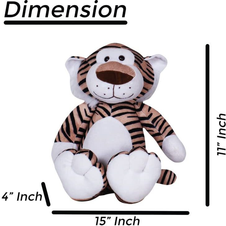 Ultra 13 Inch Cute Baby Tiger Fully Stuffed Soft Premium Plush For Kids In Brown | Snuggling And Playtime | Animal Toy | Birthday Gift | Anniversary | Christmas | Diwali | Home Decor