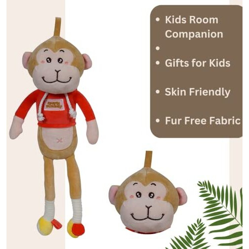 Ultra 16 Inch Monkey Fully Stuffed Soft Premium Plush For Kids In Multicolour | Snuggling And Playtime | Animal Toy | Birthday Gift | Anniversary | Christmas | Diwali | Home Decor
