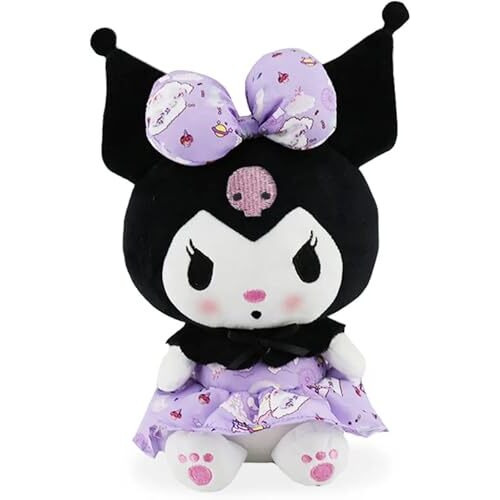 Fusked Flufies Plush Soft Toys For New Born Baby And Baby Boy - Soft And Easy Wash Plush - Huggable Plush Toys For Girls And Boys - Soft Toy For Home Dcor (Kuromi)