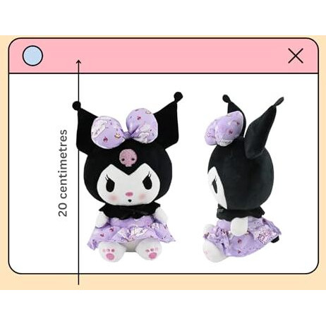 Fusked Flufies Plush Soft Toys For New Born Baby And Baby Boy - Soft And Easy Wash Plush - Huggable Plush Toys For Girls And Boys - Soft Toy For Home Dcor (Kuromi)