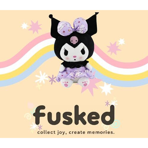 Fusked Flufies Plush Soft Toys For New Born Baby And Baby Boy - Soft And Easy Wash Plush - Huggable Plush Toys For Girls And Boys - Soft Toy For Home Dcor (Kuromi)