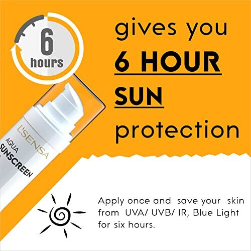 L'sensa Sunscreen Spf 50 For Oily Skin, Anti-Tan, Waterproof Sun Cream, 1% Hyaluronic Aqua Gel, Free From Oxybenzone, For Oily, Combination & Ace Prone Skin, Make-Up Friendly For Women & Men, 50Gram