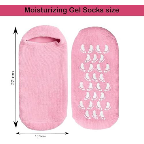 Antil's Silicone Socks For Women Moisturizing Silicone Spa Gel Socks For Women Silicon Socks Heel For Crack Spa Gel Socks For Women And Men Gel Socks For Dry Cracked Feet Crack Heel Repair Socks Natural Oil And Vitamin E (Multicolor) (1 Pair)