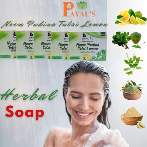 Payal's Herbal Soap - Neem Pudina Tulsi Lemon