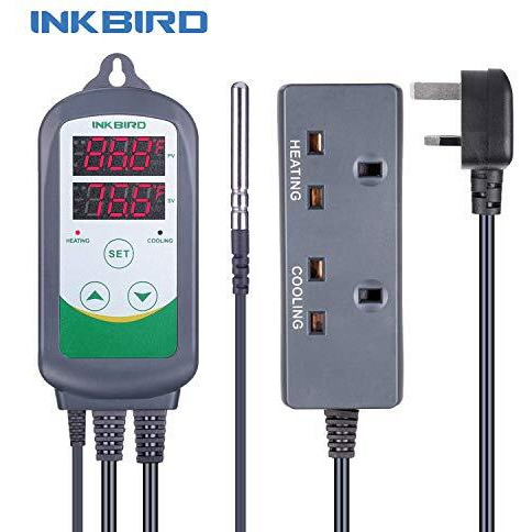 Inkbird Temperature Controller Digital Thermostat Controller With 1.97 Inches Replacement Ntc Probe For Heating And Cooling Uk Plug