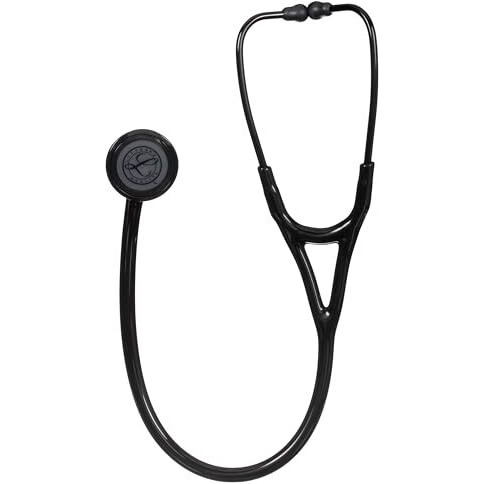3M Littmann Master Cardiology Stethoscope, Black Plated Chestpiece And Eartubes, Black Tube, 27 Inch, 2161
