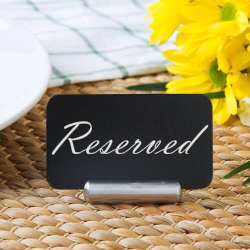 Nj Bullet 6 Pcs Set 2 Inches Menu Holders, Stainless Steel Picture Holders, Conference Name Stand, Buffet Stand
