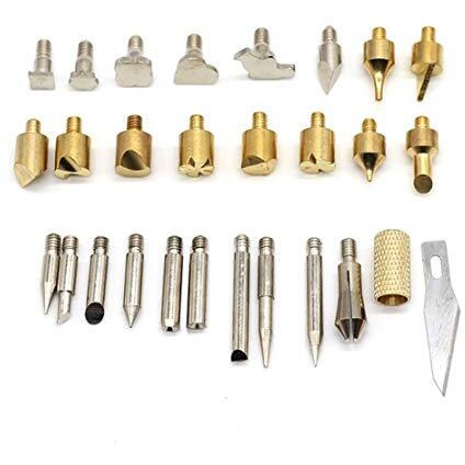 Amicitools Pyrography Kit, 2In1 Wood Burning/Soldering Iron Set With Adjustable Temperature, Chiseled Tips, Blades, Soldering Bits, Tool Bag (40Pcs), Corded Electric
